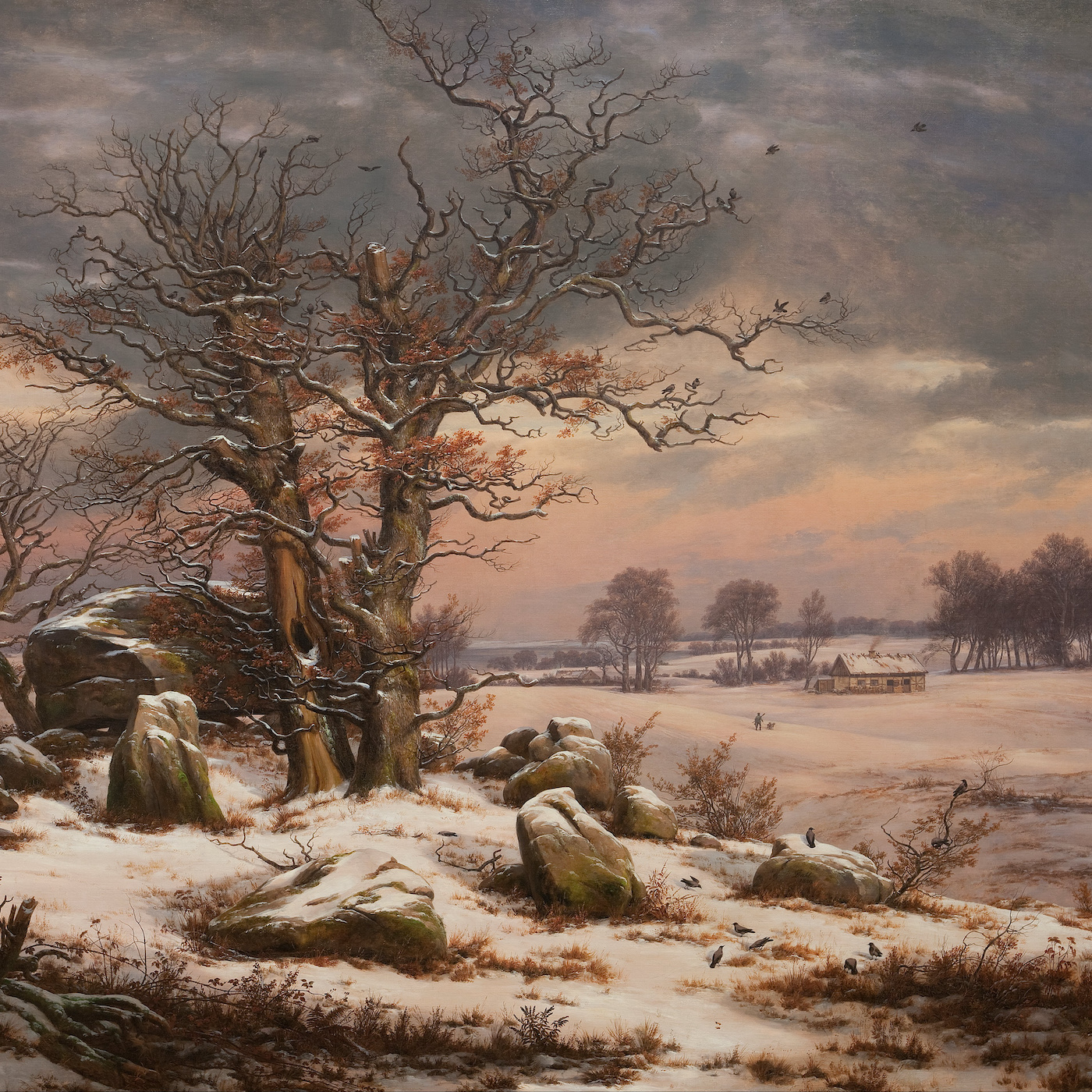 Vinterlandskab af J.C. Dahl (1829)
